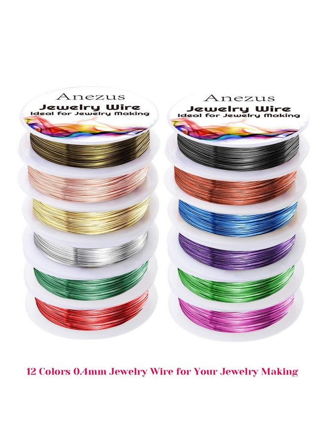 انزيوس 12 لفات من سلك المجوهرات سلك حرفي مقاوم للتشوه لمستلزمات صناعة المجوهرات - Image 2