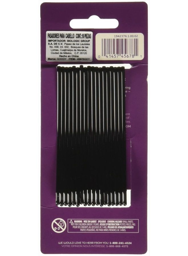 Goody دبابيس شعر منحنية من الفسيفساء، سوداء، مقاس كبير جدًا، 18 قطعة - Image 2