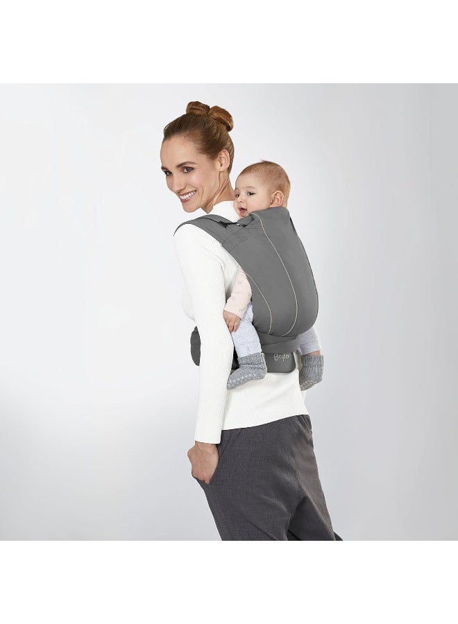 cybex حمالة الأطفال سايبكس مايرا تاي، حمالة أطفال قابلة للتعديل من حديثي الولادة حتى 33 رطلاً، لون لافاستون الأسود، مقاس واحد - Image 3