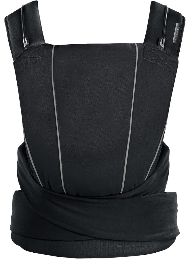 cybex حمالة الأطفال سايبكس مايرا تاي، حمالة أطفال قابلة للتعديل من حديثي الولادة حتى 33 رطلاً، لون لافاستون الأسود، مقاس واحد - Image 1