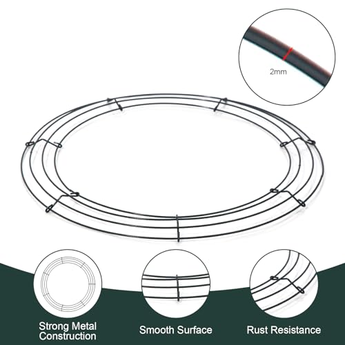 Sekcen 12 Pack 12 Inch Metal Wreath Frame Wire Wreath Form for Crafts Christmas Decoration - Image 3