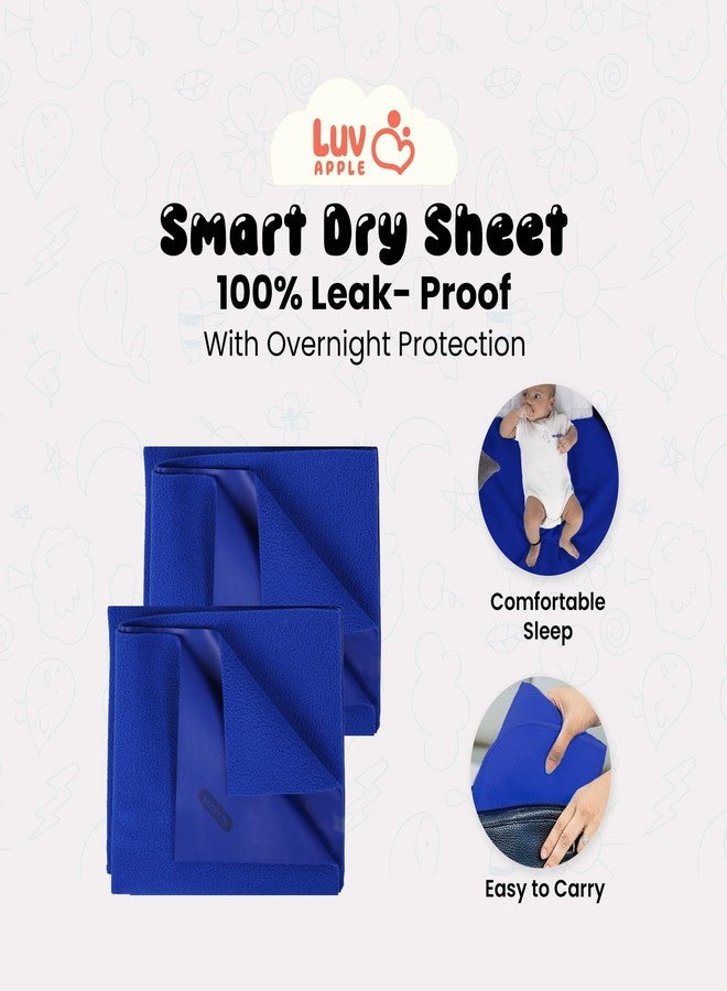 Luv Apple Dry Sheet for Baby | Extra Absorbent & Reusable | Bed Protector Sheet for Babies & Toddlers |Urine Sheet |Dry Mat Pack of 2 (Medium, Baby Pink & Dark Blue) (100CmX70Cm) - Image 3