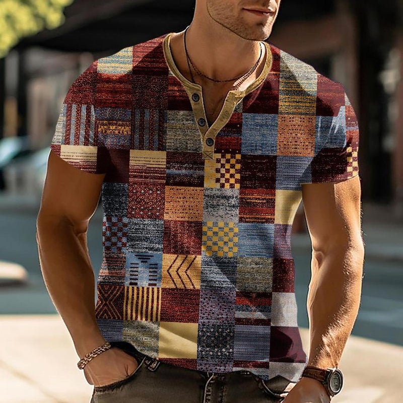 Summer 2024 Men'S Short-Sleeved T-Shirt Youth Men'S Simple Casual Comfortable Printed Polo Shirt Men'S Me12 - Image 4