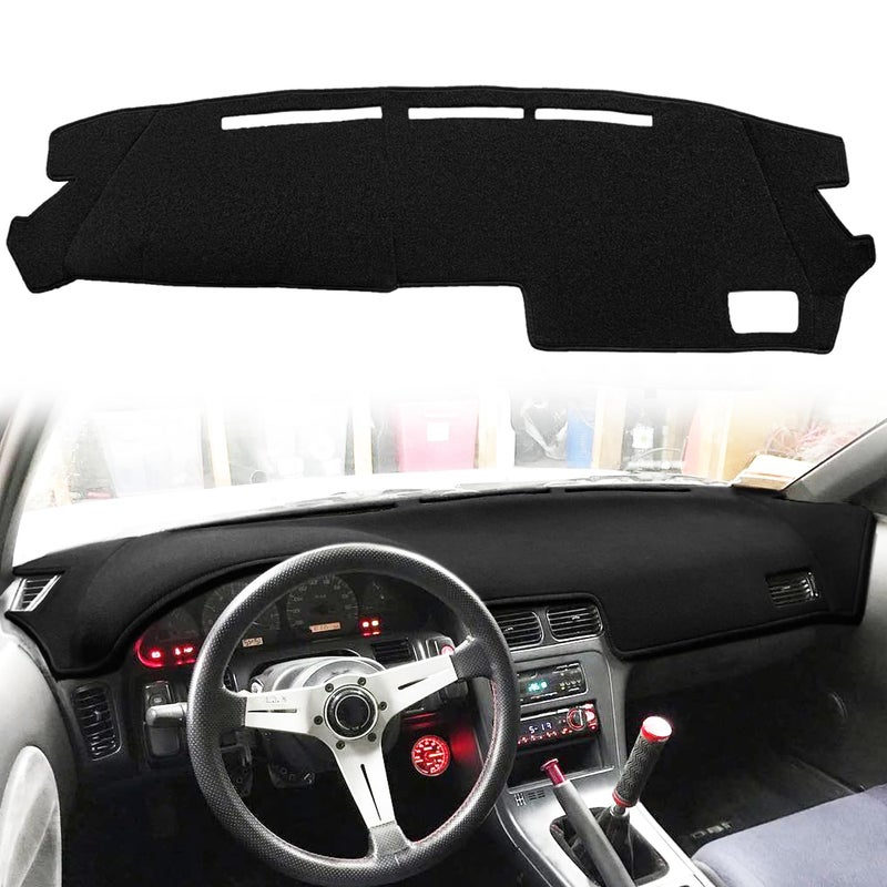 Dash Cover Mat Custom Fit for Nissan 240SX S13 Without Headsup Display Dashboard Pad Carpet Protector Black K190