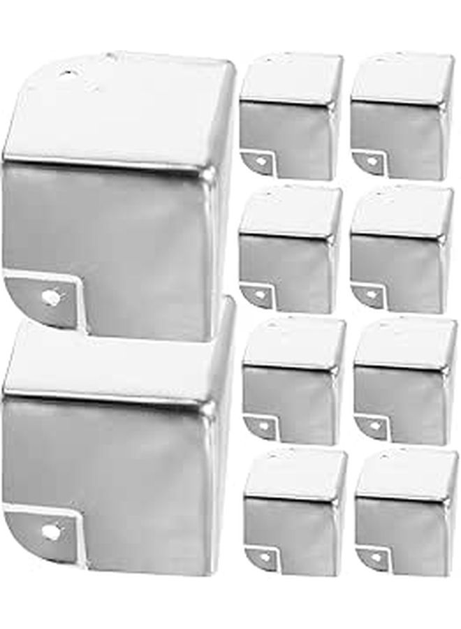 10pcs Alloy Chrome Corner Guards for Cabinet Edge 40mm - Image 1