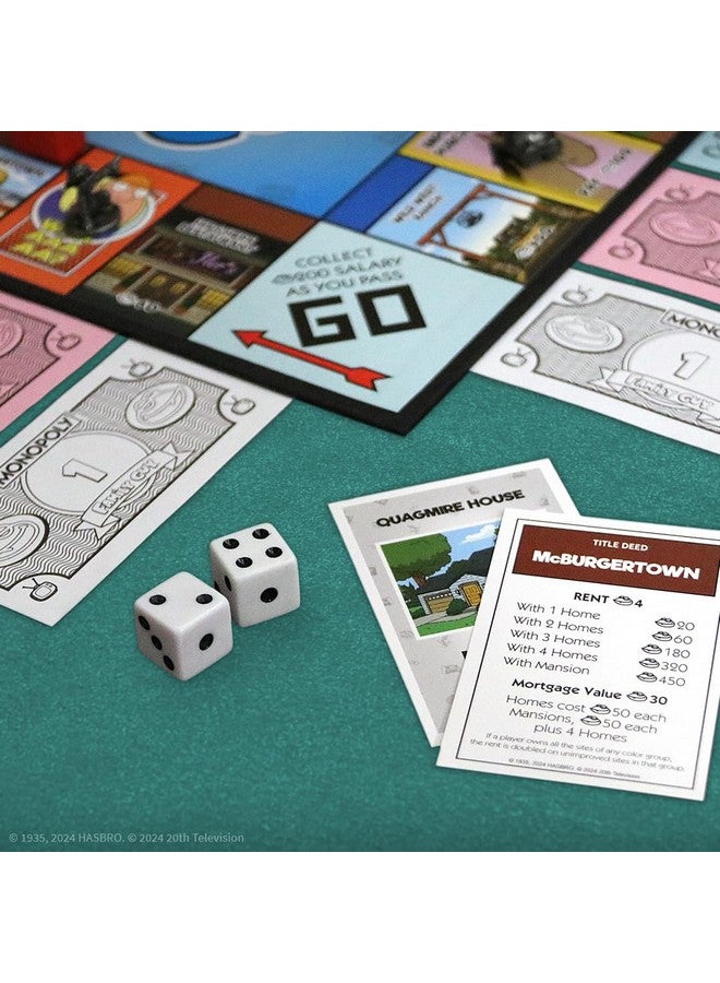 USAopoly Monopoly: Family Guy Board Game, Featuring Banana Brian, Giant Chicken, Rupert and More, Buy, Sell, Trade Quahog’s Locations from McBurgertown to Wild West Ranch, Officially Licensed Family Guy Game - Image 2