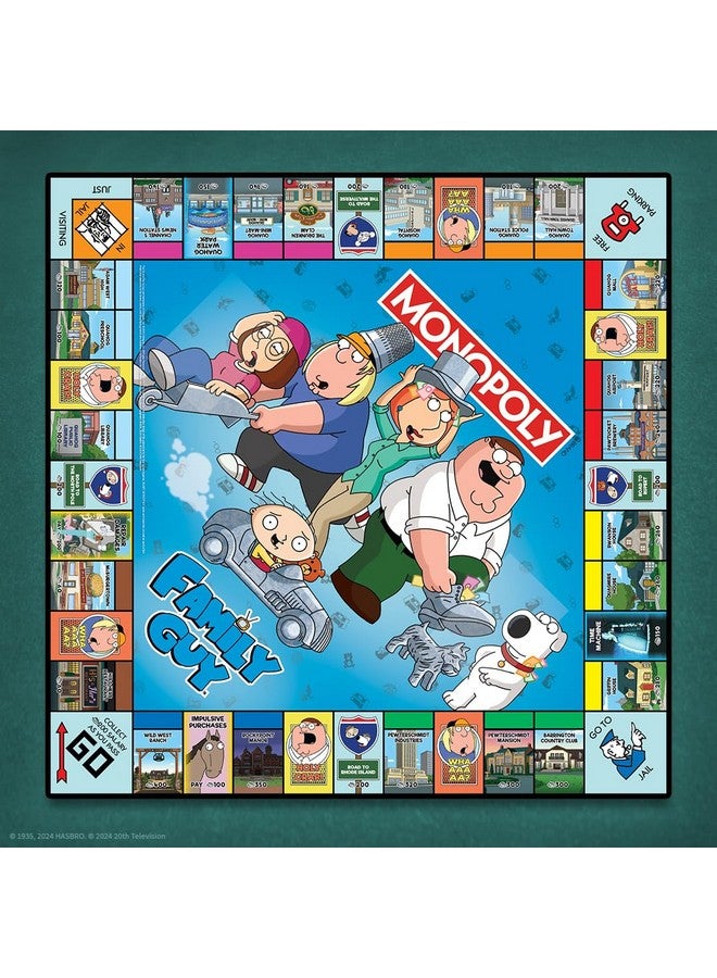 USAopoly Monopoly: Family Guy Board Game, Featuring Banana Brian, Giant Chicken, Rupert and More, Buy, Sell, Trade Quahog’s Locations from McBurgertown to Wild West Ranch, Officially Licensed Family Guy Game - Image 3