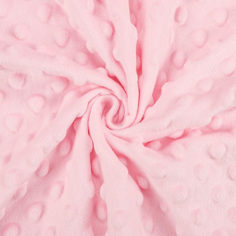Hooyax Baby Blanket for Girls, 30x40 Inch Double-Sided Soft Blanket with Bow & Flower Print, Soft Plush & Dotted Backing, Swaddling Receiving Blanket for Travel, Stroller & Nursery, Baby Gift - Image 5