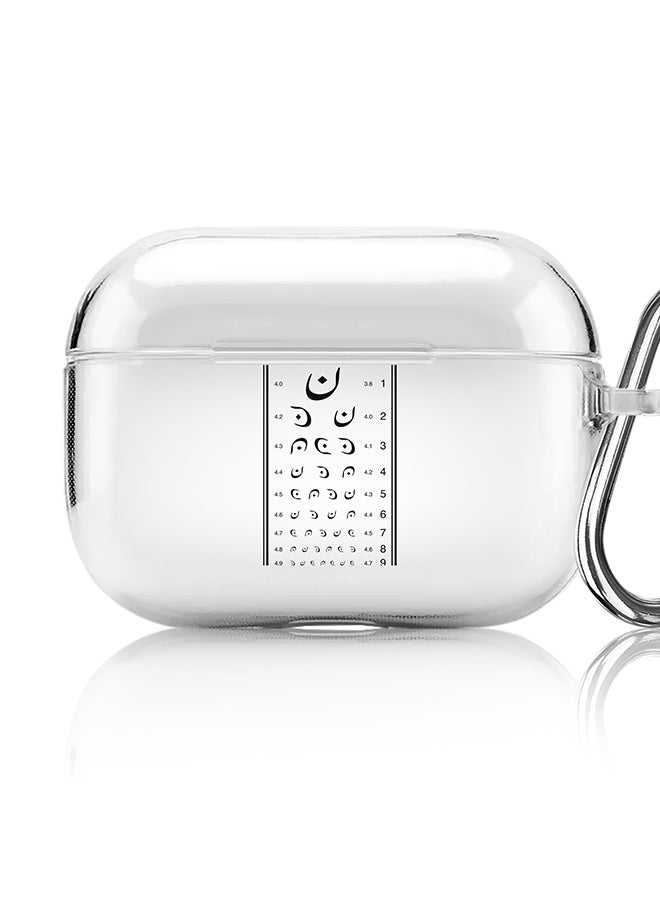 Stylizedd Classic Clear printed Case for Apple AirPods Pro 2nd Generation Thin Transparent Cover [Designed for Apple AirPods Pro 2nd Generation] - Eye Test  - Image 1