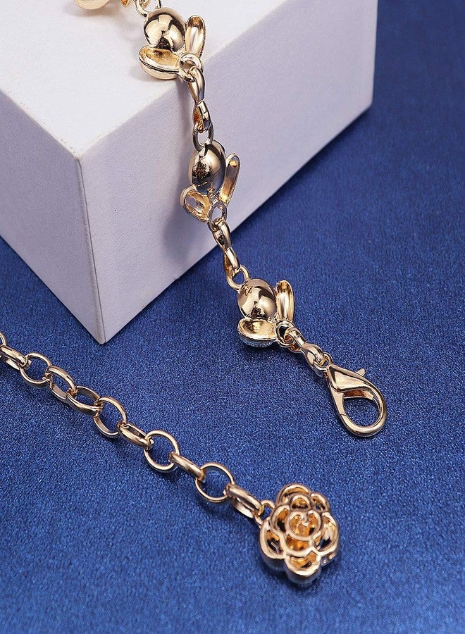 Suyi Gold Chain Belts for Women Rhinestone Waist Chain for Dress 105CM Gold - Image 4