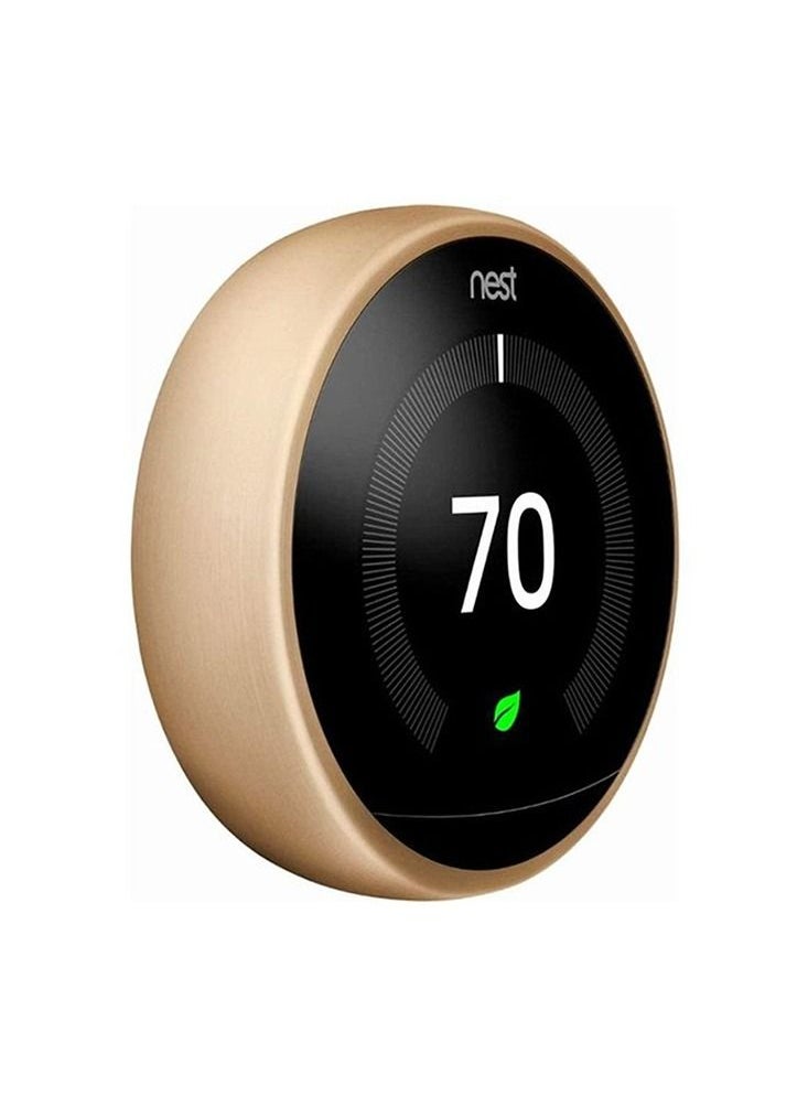 Google - Nest 3rd Generation learning programmable Thermostat Brushed Brass - T3032US - Image 1