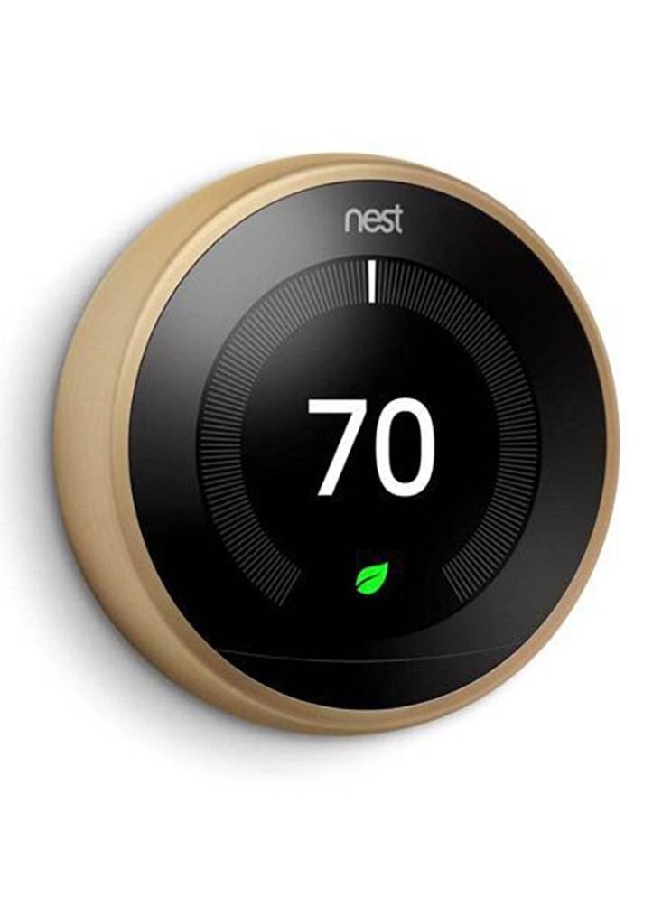 Google - Nest 3rd Generation learning programmable Thermostat Brushed Brass - T3032US - Image 1
