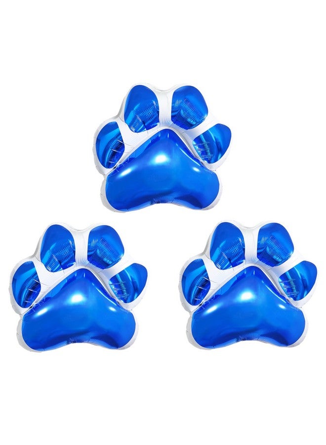 CYMYLAR CYMYLAR 3PCS 25 * 28 inch Blue White Dog Paw Balloon Blueyi Foil Balloons/Blueyi Birthday Party Supplies Balloons/Baby Shower Girls and Boys Blue Theme Happy Birthday Party Decorations  - Image 1