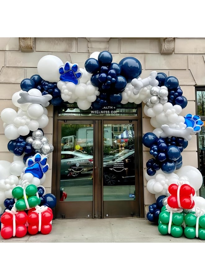 CYMYLAR CYMYLAR 3PCS 25 * 28 inch Blue White Dog Paw Balloon Blueyi Foil Balloons/Blueyi Birthday Party Supplies Balloons/Baby Shower Girls and Boys Blue Theme Happy Birthday Party Decorations  - Image 5