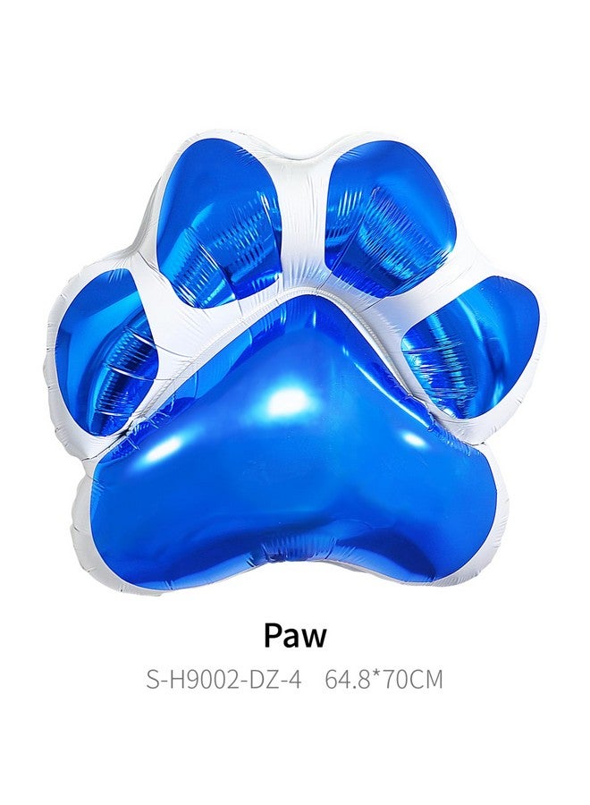 CYMYLAR CYMYLAR 3PCS 25 * 28 inch Blue White Dog Paw Balloon Blueyi Foil Balloons/Blueyi Birthday Party Supplies Balloons/Baby Shower Girls and Boys Blue Theme Happy Birthday Party Decorations  - Image 3