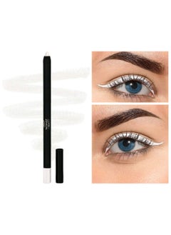 NONIZ BEAUTY NONIZ Solid Eyeliner Pencil - Long Lasting Waterproof Highly Pigmented Eye Liners - Matte Finish Eye Pencil - Unique Eye liner Creamy Texture (White 02)  - Image 3
