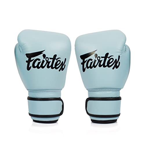 Fairtex Muay Thai Boxing Gloves for Men Women Kids MMA Gloves Kickboxing Gym Workout Premium Quality Light Weight Shock Absorbent 14 oz Boxing Gloves BGV20 Pastel Blue - Image 3