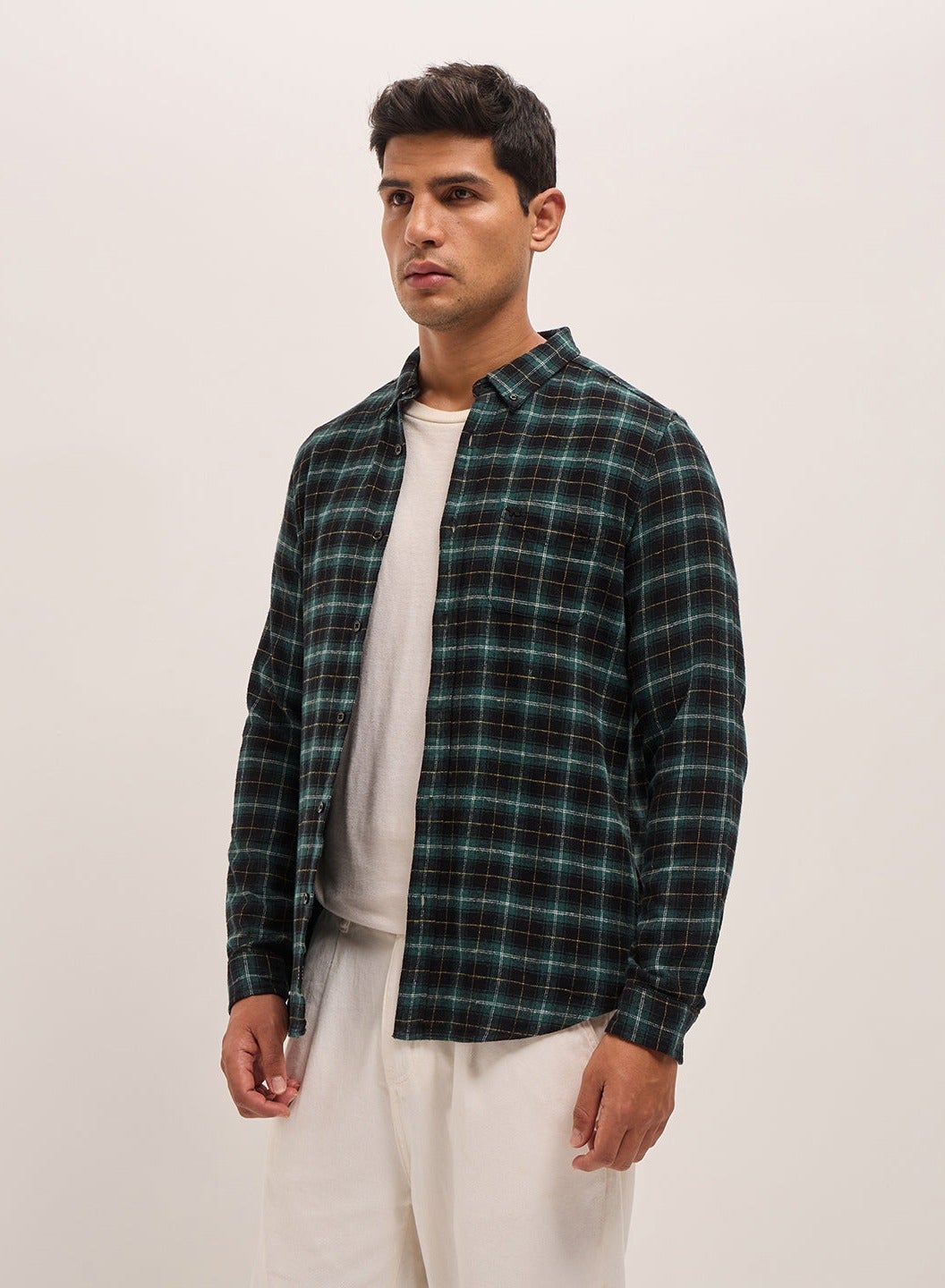 Cotton Shirt for Men | Slim Fit, Long Sleeve, Casual & Formal Wear | Soft, Breathable Fabric for Office, Everyday, & All-Season Use in Classic & Trendy