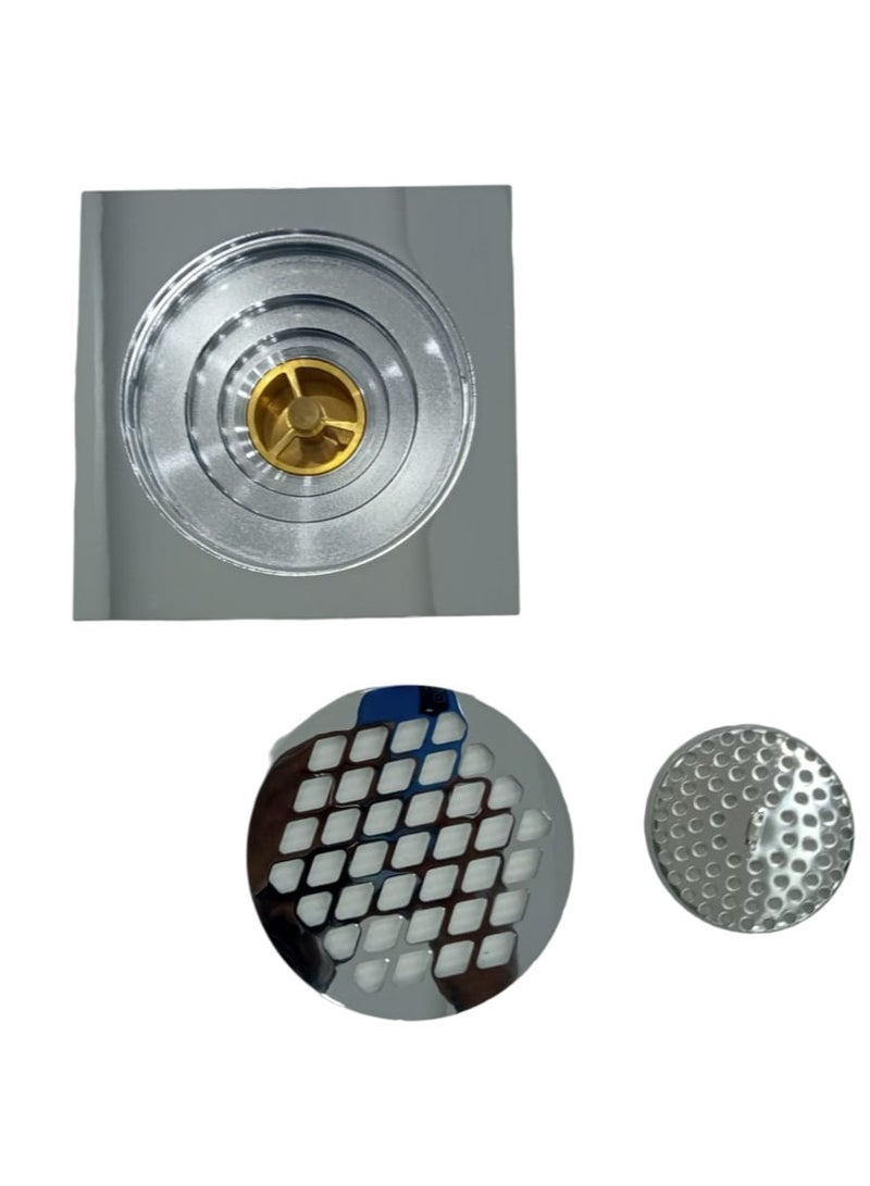 D&N "Invisible Elegance: Square Bathroom Shower Drain with Tile Insert and Concealed Floor Drain" - Image 2