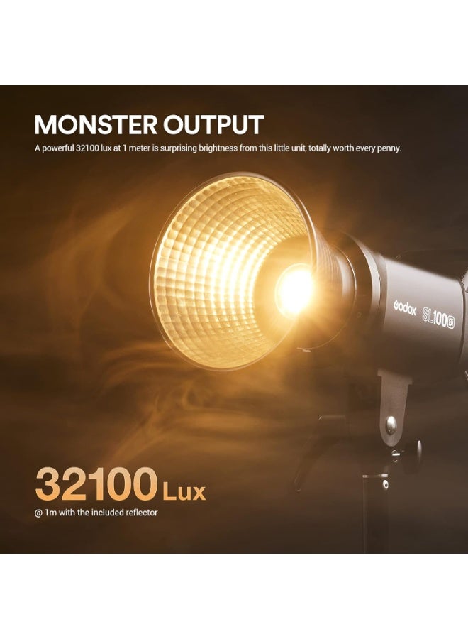 جودوكس إضاءة فيديو Godox SL100Bi بتقنية LED ثنائية اللون – حرارة لون قابلة للتعديل من 2800K إلى 6500K – قدرة 100 واط – حامل Bowens - Image 2