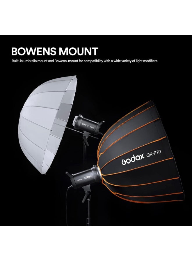 جودوكس إضاءة فيديو Godox SL100Bi بتقنية LED ثنائية اللون – حرارة لون قابلة للتعديل من 2800K إلى 6500K – قدرة 100 واط – حامل Bowens - Image 5