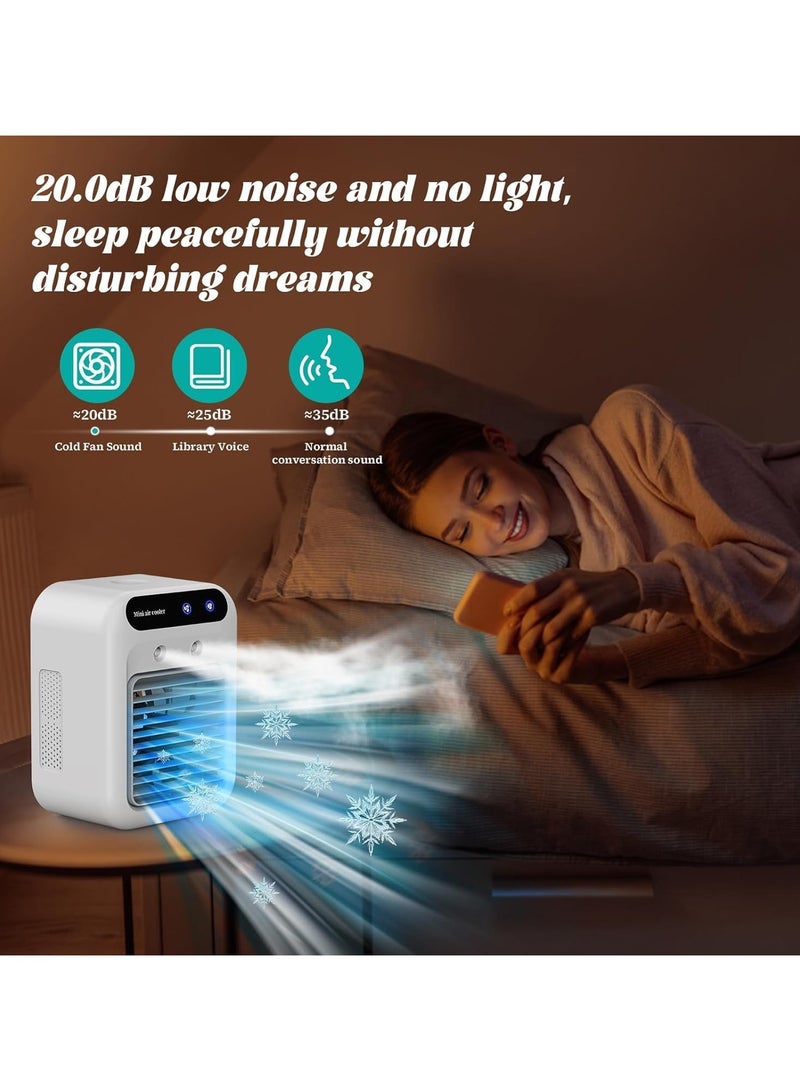 ELFSA Portable Air Conditioners, 25W Rechargeable Mini Portable AC Unit 2 Cool Air Spray, Personal Cooling Fan with 2 Speeds, Small Room Air Conditioners for Bedroom, Office, Outdoor - Image 5