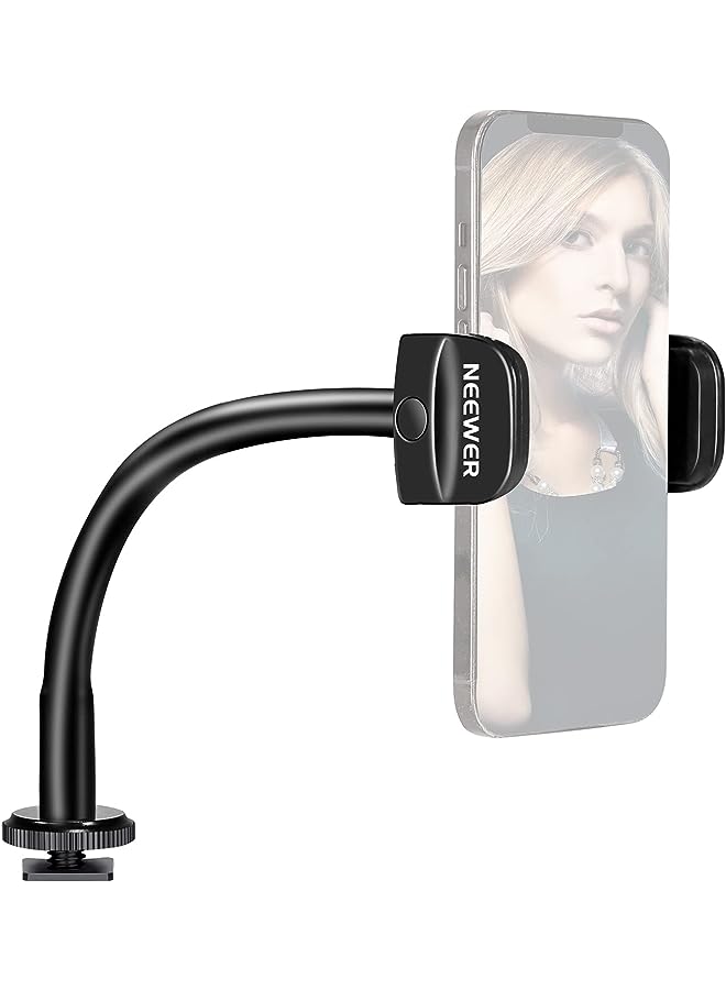 Neewer Ring Light Soft Tube and Cellphone Holder Set for Ring Light with Standard Cold Shoe, Compatible with iPhone X/8 Plus/8/7 Plus/7/6 plus/6/5, Samsung, Huawei and other Android Smartphones - Image 1