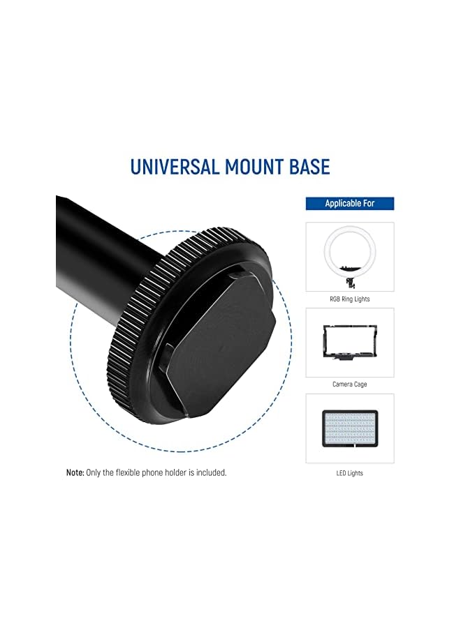 Neewer Ring Light Soft Tube and Cellphone Holder Set for Ring Light with Standard Cold Shoe, Compatible with iPhone X/8 Plus/8/7 Plus/7/6 plus/6/5, Samsung, Huawei and other Android Smartphones - Image 4