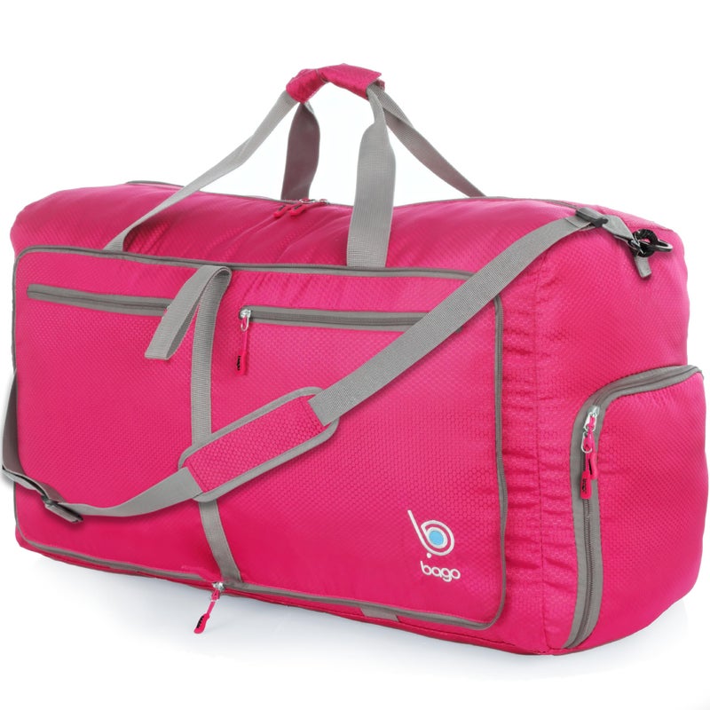 Bago Medium Duffle Bag for Travel Women & Men. Durable Lightweight Foldable Travel Duffel Bags For Traveling Women. 60L Duffle Bags For Overnight Bag With Shoe Compartment Collapsible Weekender duffel - Image 1