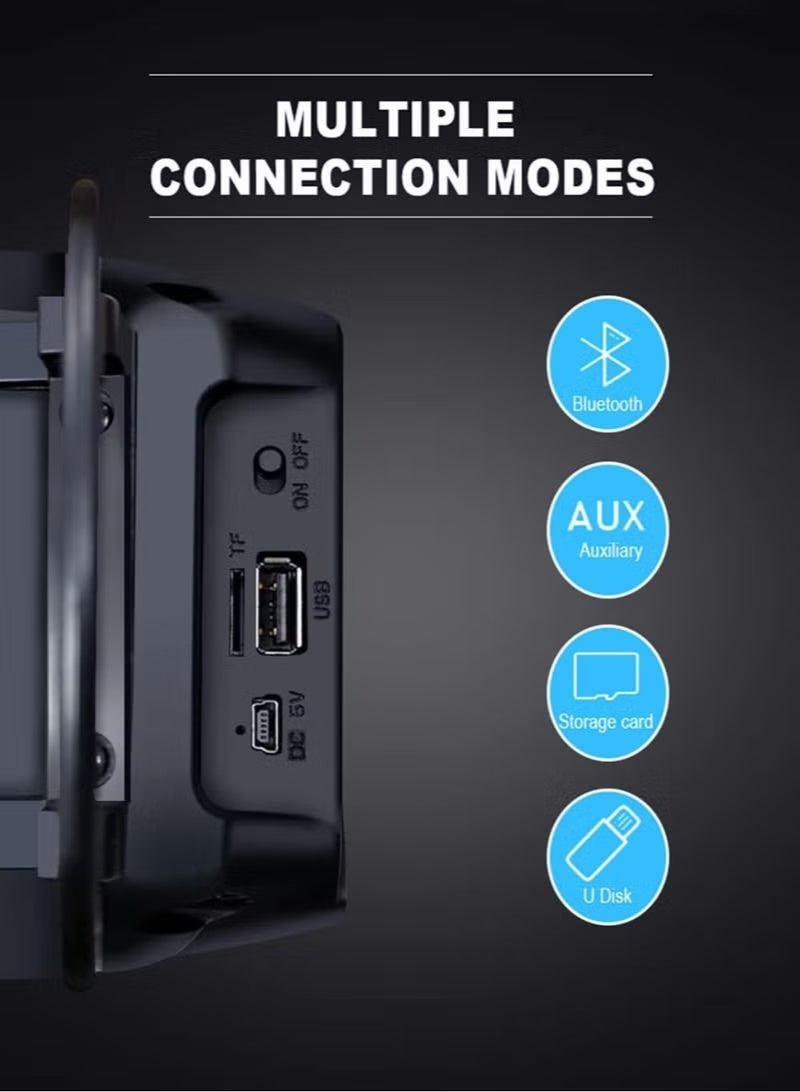 مكبر صوت لاسلكي محمول بتقنية البلوتوث يدعم USB وبطاقة الذاكرة والراديو  موديل KTS-1182 - Image 3
