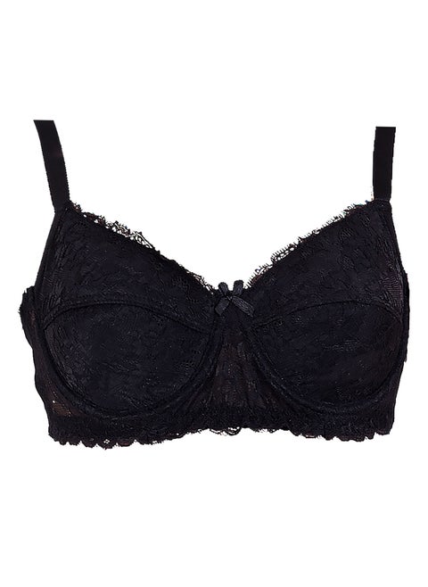 Unlined women's bra with distinctive lace embroidery, designed with a C cap to provide complete coverage, a women's T-shirt bra with a comfortable and elegant design