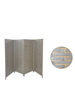 AL KHALDIYA Foldable partition room divider, 4 panels, dark brown 