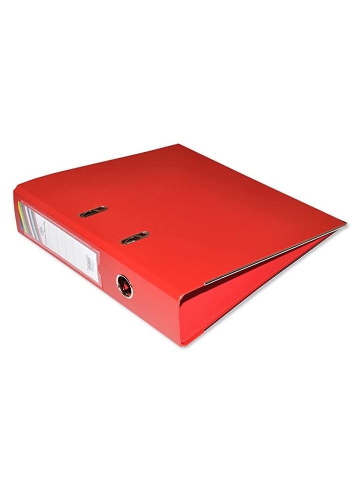 FIS Pack of 24 Pieces PP Lever Arch Box File Red - Image 2