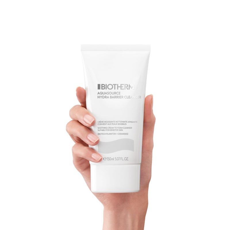 BIOTHERM منظف بيوديرم أكوا سورس هيدرا بارير لتهدئة وتقوية حاجز البشرة من الاستخدام الأول، مع بلانكتون بيولوجي، وبيو-سيراميدات، وفيتامين ب3، 5.1 أونصة سائلة. - Image 3