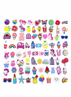 KASTWAVE Shoe Decoration Charms 80 PCS for Croc Charm for Hole Hole Shoe Buckle Party Favors ​Mini Charm Bracelet Wristband Decoration  Charms for Girls Birthday Gift  - Image 1