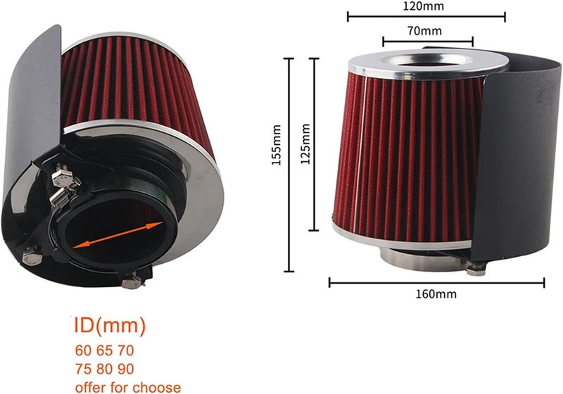 Wivplex Universal High Flow Cone Cold Air Filter - Image 2