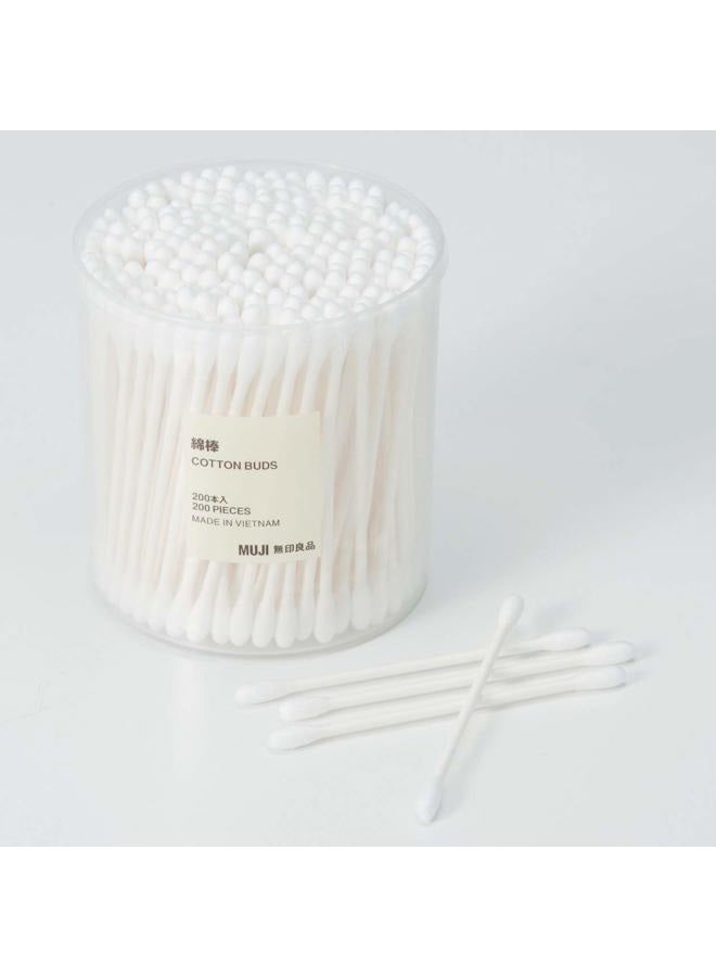 MUJI عود قطن (200 قطعة), أبيض - Image 2