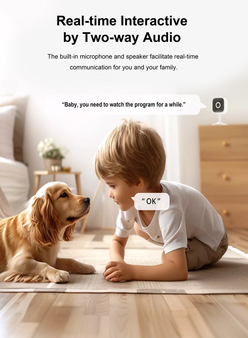 Phone Planet Indoor Security WiFi Camera lens resolution 3MP Home Security Human Detection/ 2-Way Audio/ Night Vision/ Abnormal Sound Alarm/ Baby & Pet Monitor/ Siren/ Alexa Google Assistant - Image 4