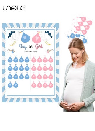 Baby Gender Reveal Board, Party Supplies Kit with Decorations Games with 36 PCS Pink Blue Stickers, Gender Reveal Voting Poster Board, Chalkboard Design Party Games Supplies Kit - pzsku/ZA34A7FFD8933B8AFED58Z/45/_/1727229131/7f9db7d5-9f4a-4707-9f53-23ea41cd63ee