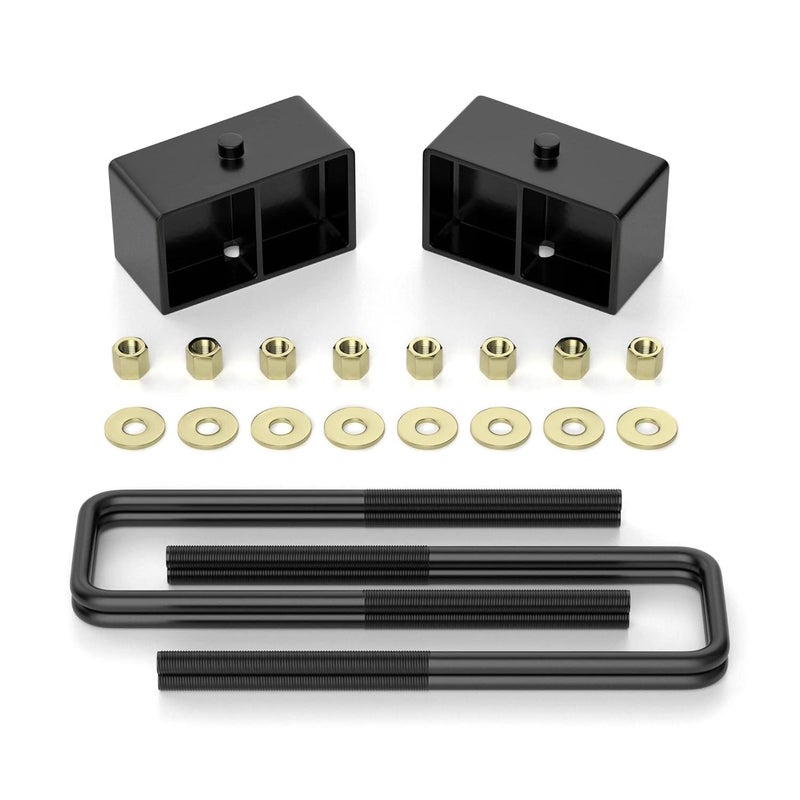 FLYCLE 3 inch Rear Lift Blocks Compatible with Chevy Silverado 1500 Sierra 1500 3 Rear Leveling Kit for 19992023 Silverado 1500 Sierra 1500 with Extended Square UBolts