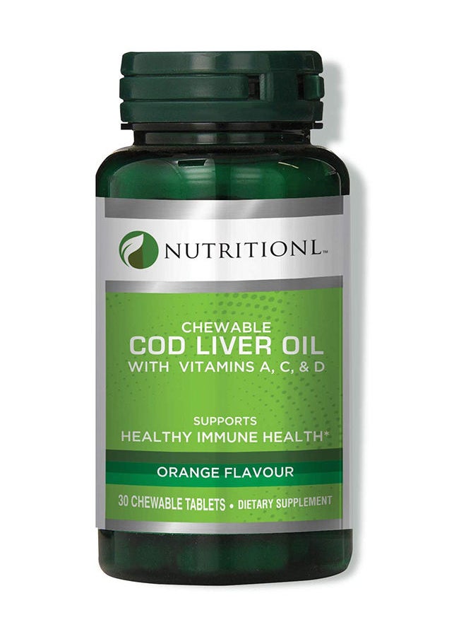 NUTRITIONL - Chewable Cod Liver Oil W Vit A C&D Tablets 30’S - Image 1
