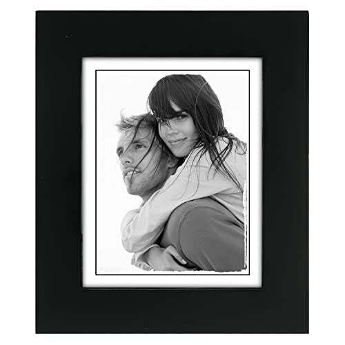 Malden 4x5 Picture Frame - Wide Real Wood Molding, Real Glass - Black - Image 5