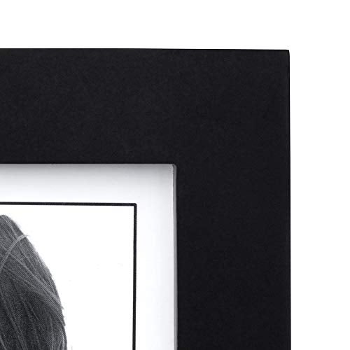 Malden 4x5 Picture Frame - Wide Real Wood Molding, Real Glass - Black - Image 3