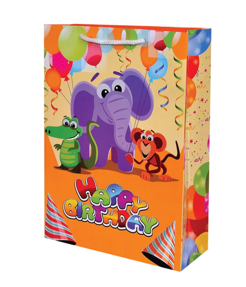 Arrow Paper Bags Elephant Theme Paperbag for Birthday Gift (Multicolour) - Pack of 50 - Image 2