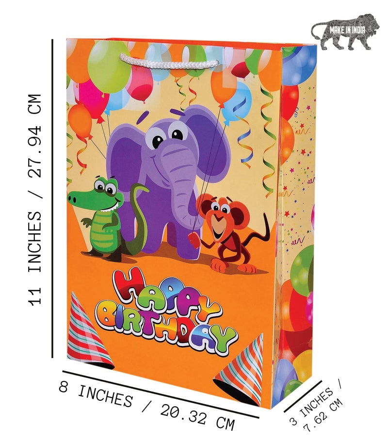 Arrow Paper Bags Elephant Theme Paperbag for Birthday Gift (Multicolour) - Pack of 50 - Image 4