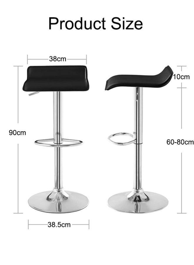 2PC Bar Stool Height Adjustable Bar Chairs 360° Swivel Kitchen Dinning Chair Modern Counter Chairs with Footrest for Home Kitchen Cafe Parlor Balcony - Image 2