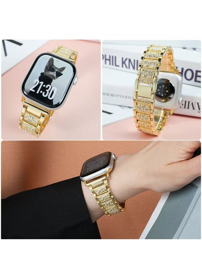 Beauenty Watch Band Compatible for Apple Watch Series Band 42mm 44mm 45mm 46mm 49mm women, Genuine Leather Double Tour Designed Slim Replacement Strap for iWatch Series10 9 8 7 6 SE - Image 2