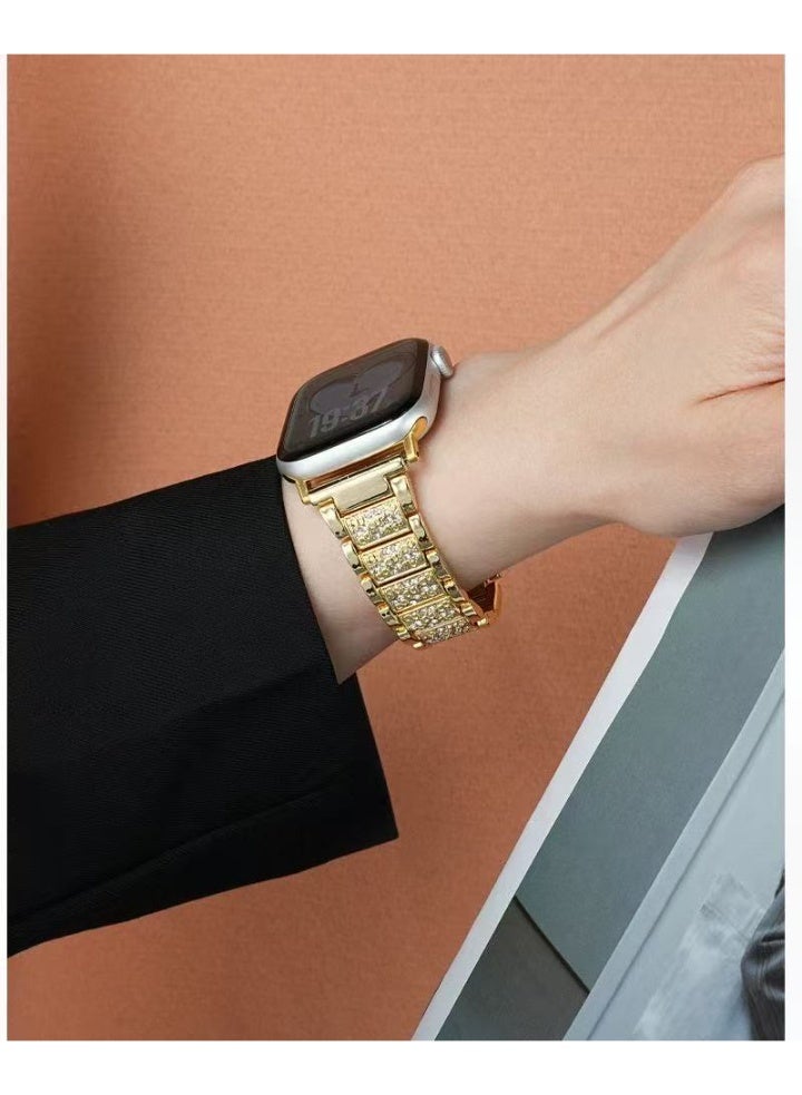 Beauenty Watch Band Compatible for Apple Watch Series Band 42mm 44mm 45mm 46mm 49mm women, Genuine Leather Double Tour Designed Slim Replacement Strap for iWatch Series10 9 8 7 6 SE - Image 3