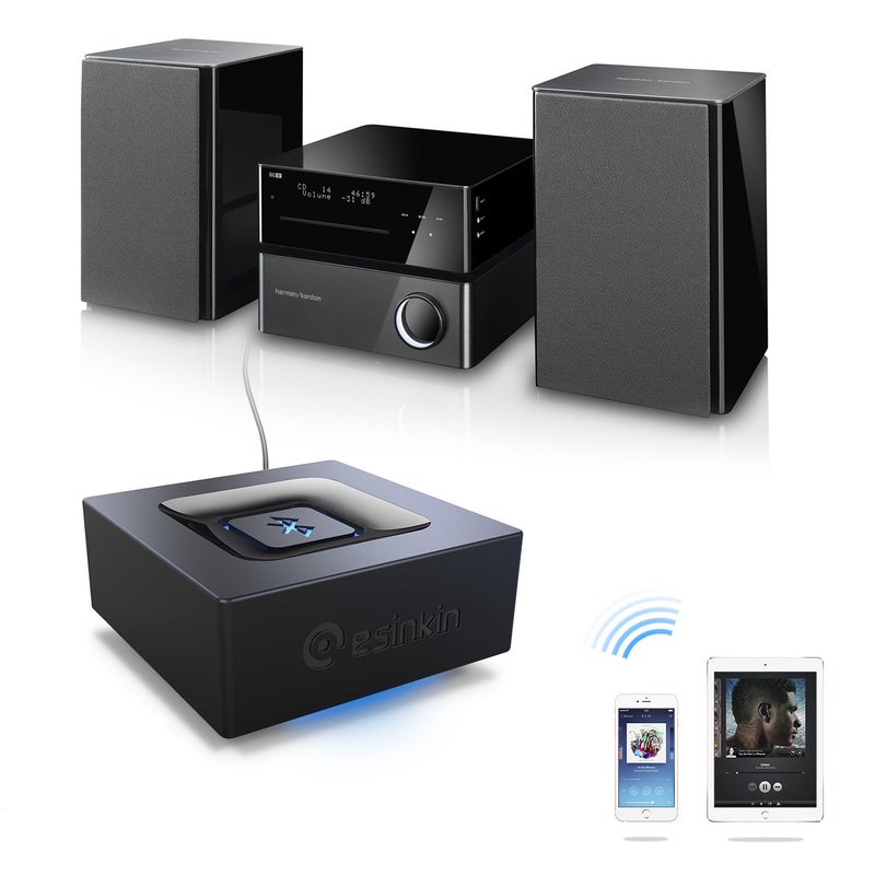 esinkin Bluetooth Audio Adapter for Music Streaming Sound System, Esinkin Wireless Audio Adapter Works with Smartphones and Tablets, Bluetooth Receiver for Home Stereo - Image 5