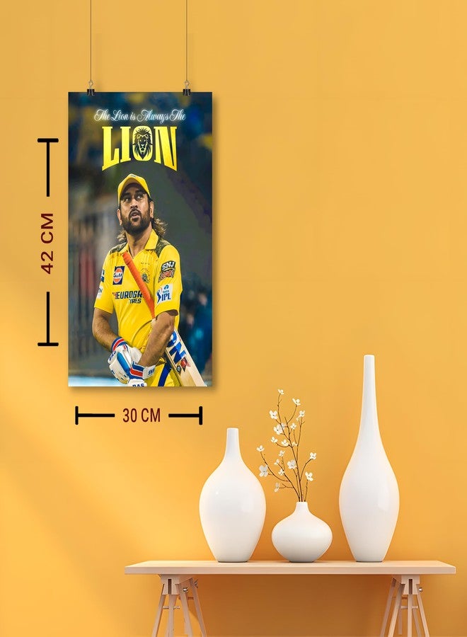 Roostaflag MSD Poster | Dhoni Posters for Wall | Msd Sticker | Dhoni 7 Poster | Dhoni A3 Poster | Thala Dhoni Poster | Dhoni Wall Stickers | MS Dhoni Posters for Living Room, Home Office - Image 5